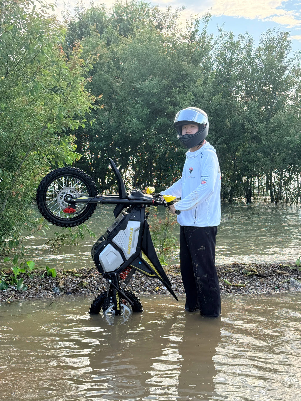 SYKERUNS X5 3000W Electric Dirt Bike 48V 24Ah Off Road Motorcycle Hydraulic Disc Brake for Adults Teens