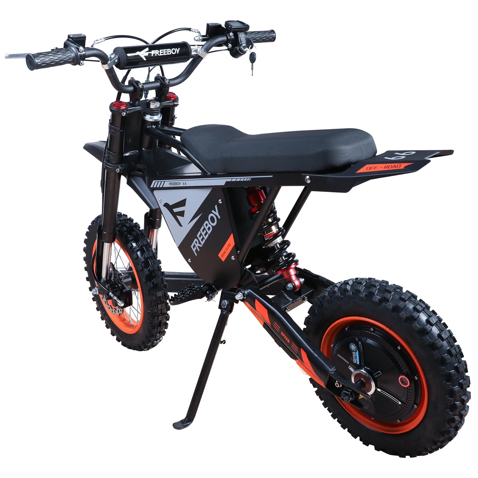 FREEBOY Y66 3000W Electric Dirt Bike for Adults Teens, 34MPH 48V 30Ah Lithium Battery Off-Road Electric Motorcycle, 12/10 Inch Fat Tire E-Bike Moped Scooter, 31-Mile Range 265LBS Load Hydraulic Disc Brake, Beach Snow Mountain