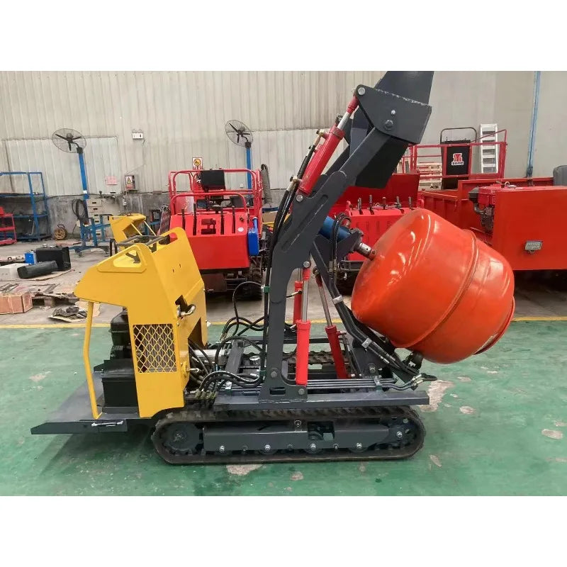New Product Small Mini Concrete Mixer Self-loadng diesel Concrete Mixer  Automatic Track Mobile Cement Mixer Machine