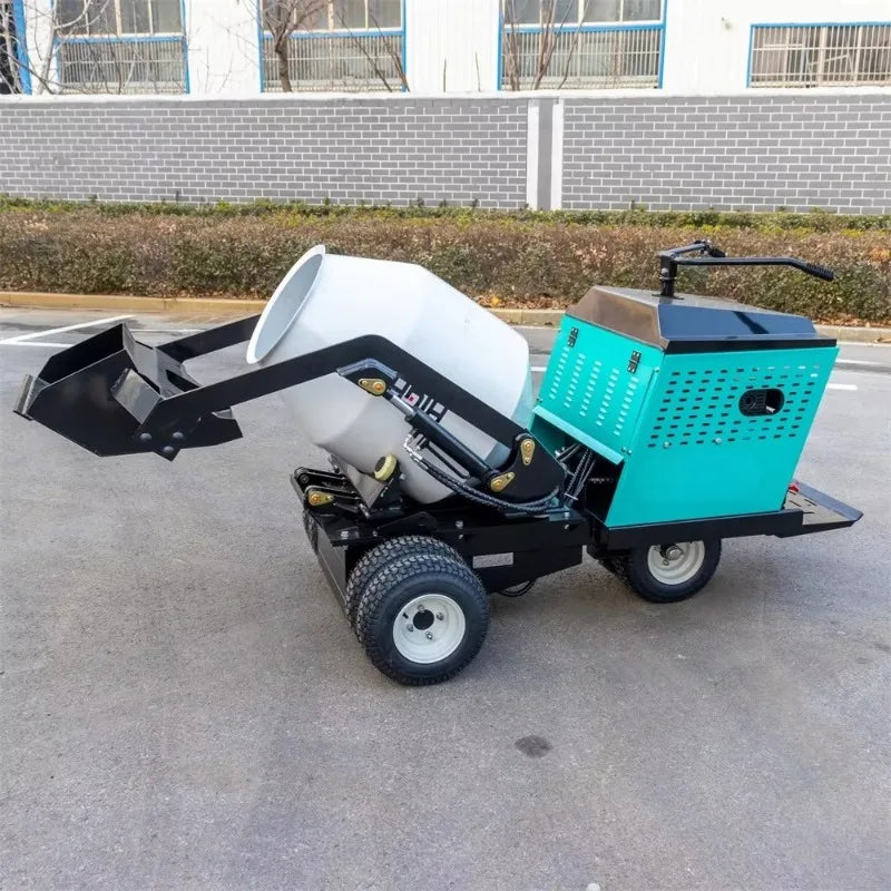 New Diesel Mini Portable Crawler Cement Mixer Machine with Tracks Gear 750L Small Dumper Truck Self-loading Concrete Mixer