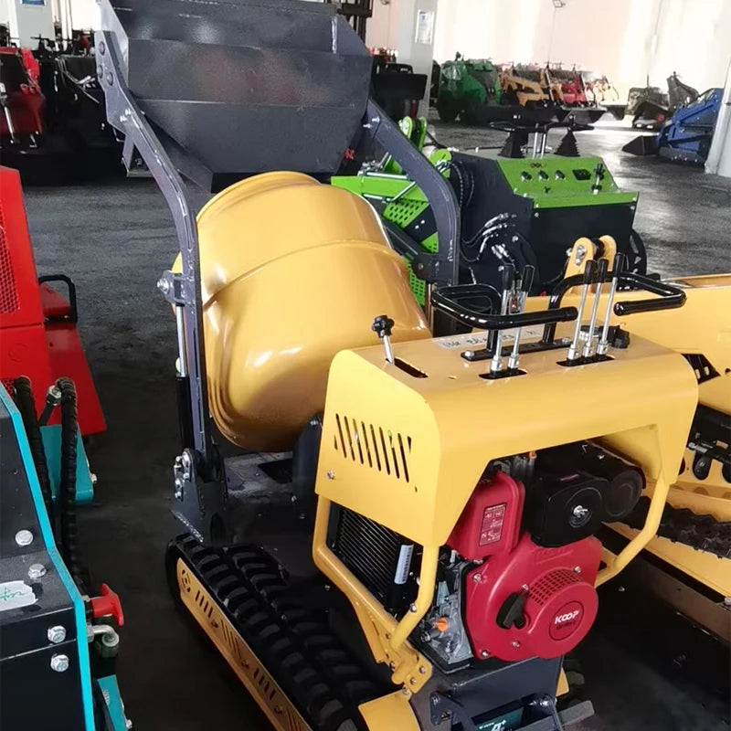Self Loading Concrete Cement Mixer Dumper Hydraulic Track Mobile Industrial Machine