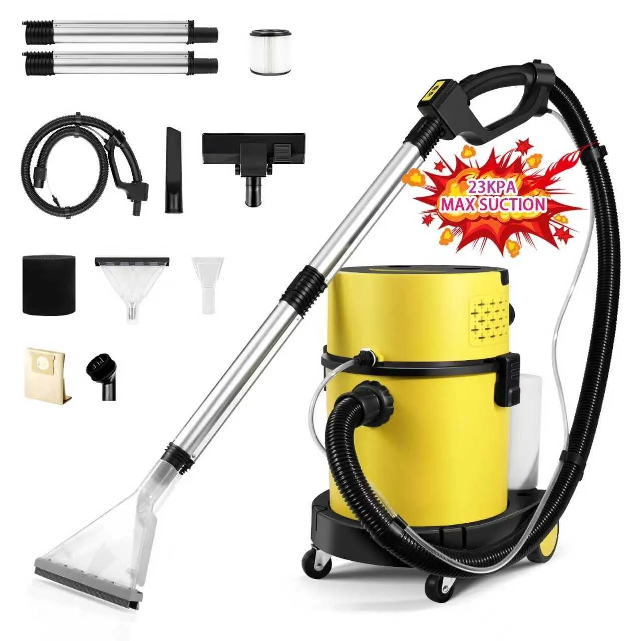6 Gallon 5.5HP Wet Dry Car Vacuum Cleaner Upholstery Shampoo 5-IN-1