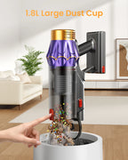 VAKERR M9/Y9 80KPA Cordless Vacuum Cleaner 650W Strong Suction Stick Vacuum 80Mins Runtime for Hard Floor Pet Hair and Carpet