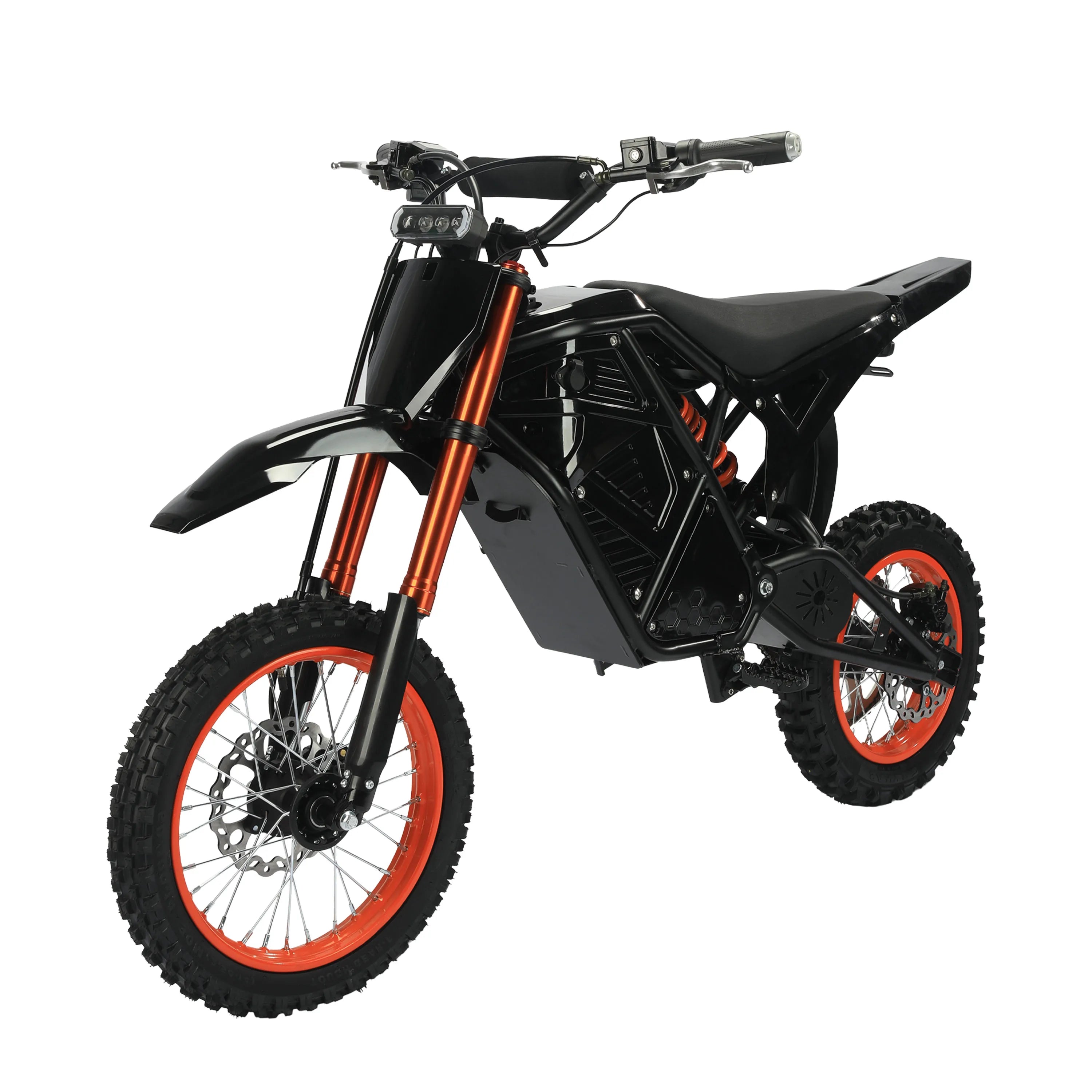 Qlife Vela E5 Electric Dirt Bike for Teens Adults, 3500W Peak Mid-Drive Motor, 37MPH Electric Motorcycle with 48V 23Ah Battery, Full Suspension