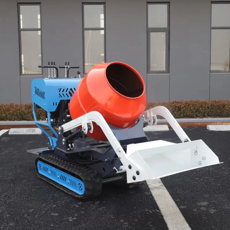 Mini Crawler Type Cement Concrete Mixer Mortar Mixing Machine Tracked Dumper Cement Mixer