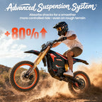 QRONGE X1 Spark L Electric Dirt Bike, 4500W Peak Electric Bicycle, 60V 28.8Ah Up to 50MPH & 60 Miles Electric Motorcycle, 17"/14" Off-Road Tire E-Dirt Bike for Adults Teens + 1 Year Warranty