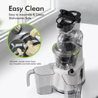 Easy-Use Cold PrJuicer, 8m Wide-Mouth Veal Slow Masticating Juicer, Whole ruit & Veg Juice Extractor, Easy Clen, BPA ree, Quiet