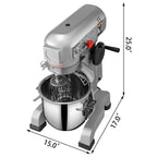 SucceBuy 10-30L Electric Dough Machine Stainless Steel Commercial Cream Egg Whisk Mixer Processor Kitchen Food Stand Blender