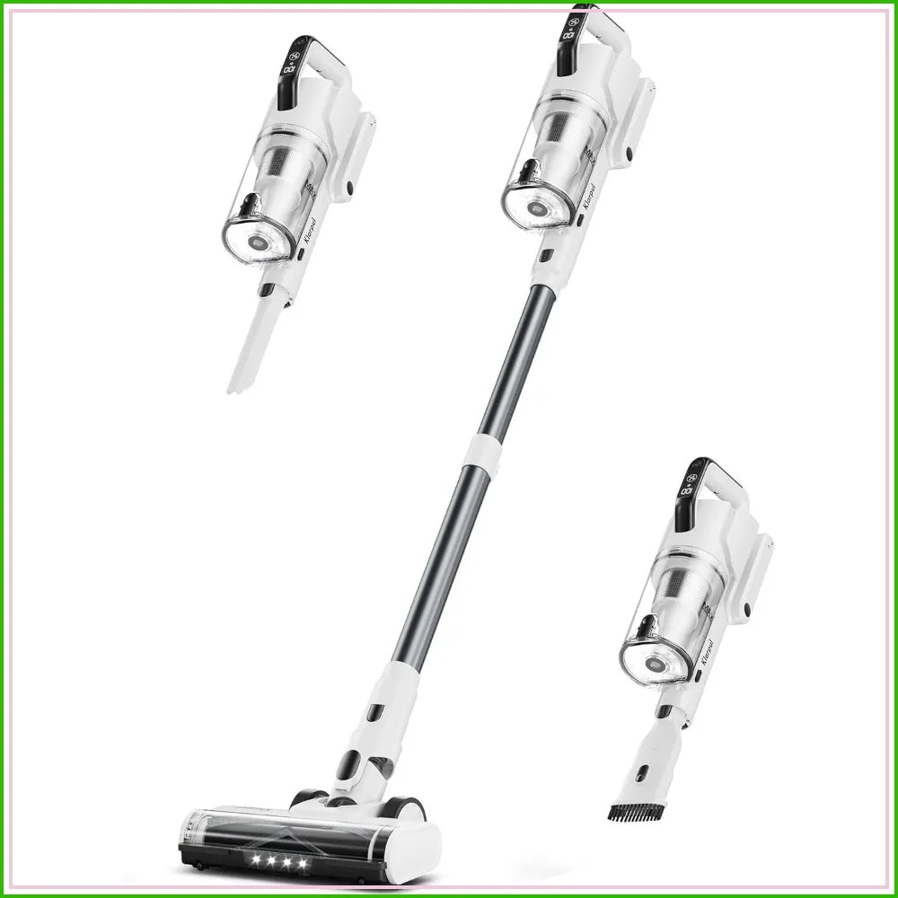 50KPA Cordless Vacuum, 70Mins Runtime, Self-Standing, Touchscreen, 6lbs, for Pet Hair & Carpet