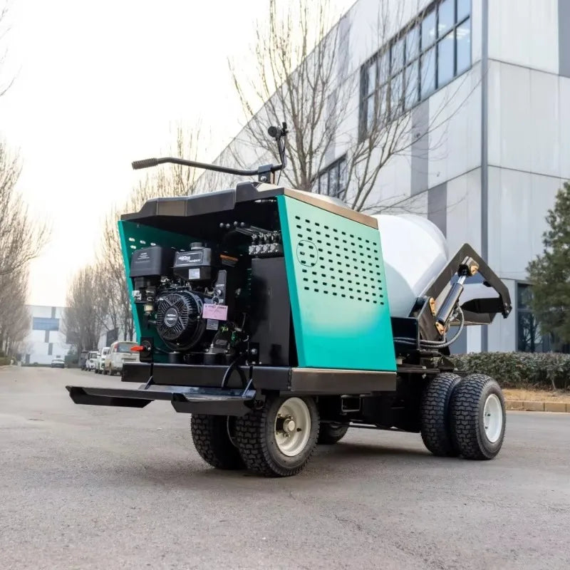 New Diesel Mini Portable Crawler Cement Mixer Machine with Tracks Gear 750L Small Dumper Truck Self-loading Concrete Mixer