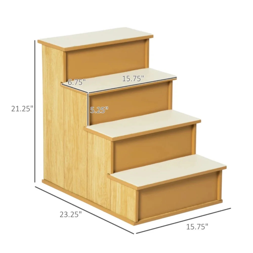 Pet staircase for dogs and cats, step ladder with scratching post