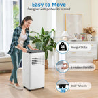 Portable Air Conditioners with Remote Control, 10000 BTU Portable AC Unit Built-in Cool, Dry, Fan Modes, for Room, Dorm, Office,24H Timer Function, Cools Room up to 450 Sq. ft, White