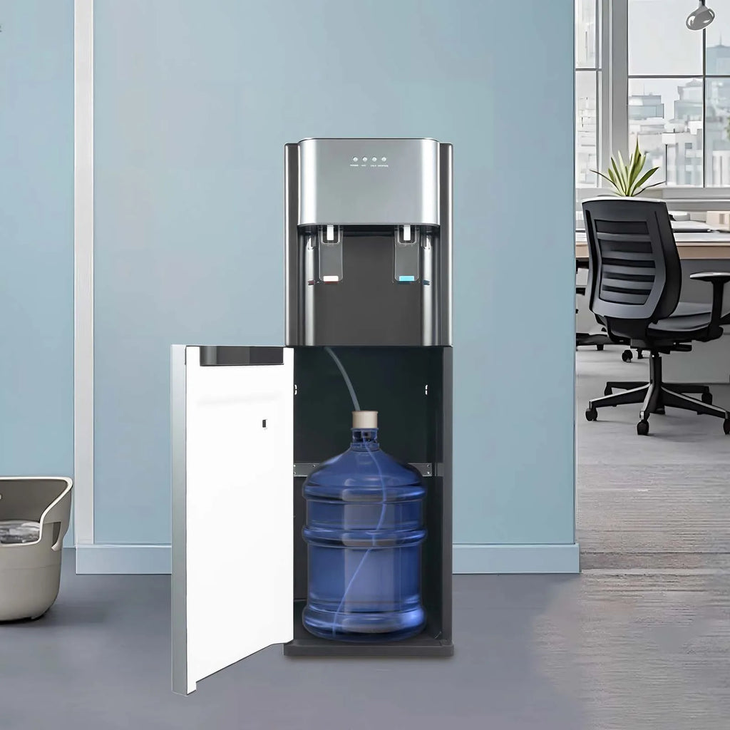 Bottom Loading Water Dispenser with Hot and Cold Water, Floor Standing Water Cooler with 450W Heating 65W Cooling for Home Office