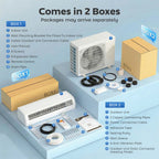 12000 BTU Mini Split AC/Heating System, 22 SEER2 115V Inverter Heat Pump, Works with Alexa and WiFi, Energy Efficient Ductless Air Conditioner Cools 750 Sq.Ft, Complete Installation Kit