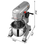 SucceBuy 10-30L Electric Dough Machine Stainless Steel Commercial Cream Egg Whisk Mixer Processor Kitchen Food Stand Blender