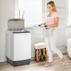 Full-Automatic Washing Machine Portable Compact Laundry Washer Spin w/Drain Pump