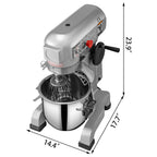 SucceBuy 10-30L Electric Dough Machine Stainless Steel Commercial Cream Egg Whisk Mixer Processor Kitchen Food Stand Blender
