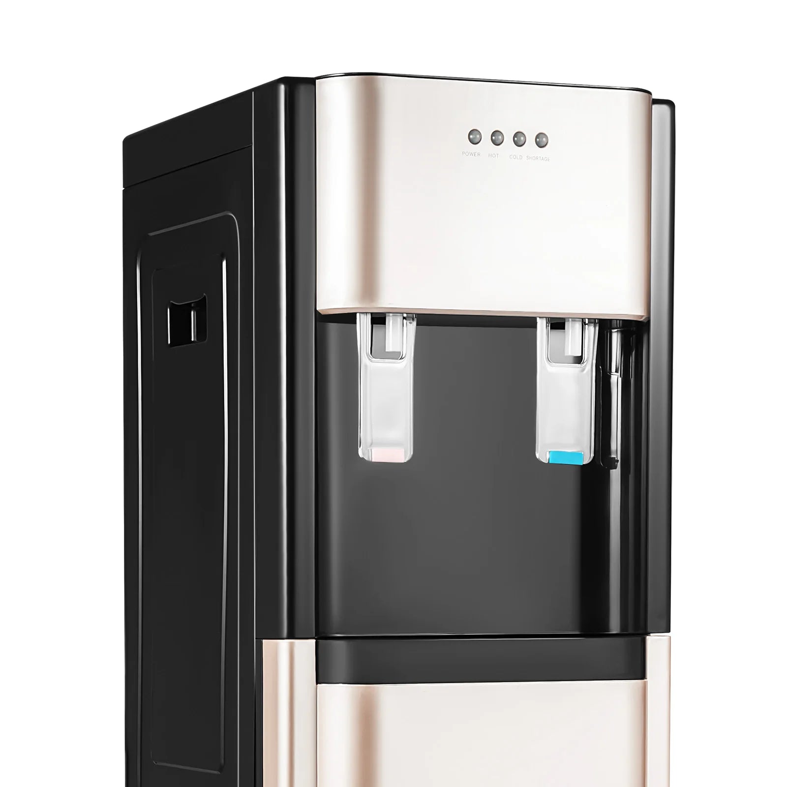 Water Cooler Dispenser, Water Cooler with Hot & Cold, Bottom Loading, Durable Stainless Steel Liner, PP Shell, 450W Heating, 70W Cooling for Home Kitchen, Anti-corrosion, Gold, US Standard