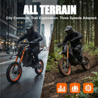 Xtion 2000W 38 MPH Electric Dirt Bike for Teens & Adults, 48V 21Ah Motorcycle, 14"/12" Fat Tires Motor Bicycle, 1 YEAR Warranty