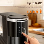 Single Serve Coffee Maker, 2 in 1 Drop Coffee Machine Compatible with K Cup & Ground Coffee, 5 Brew Sizes 6-14 Oz, 40oz Remov