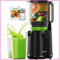 5.3" Large Mouth Feed Chute Juicer - Cold Press for Fruits & Veggies - Self Feeding, Hands-Free, Easy Clean