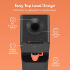 Top-Load Water Cooler Dispenser for 3-5 Gallon Bottles, Hot & Cold with Spill-Free Loading and Child Safety Lock, Black