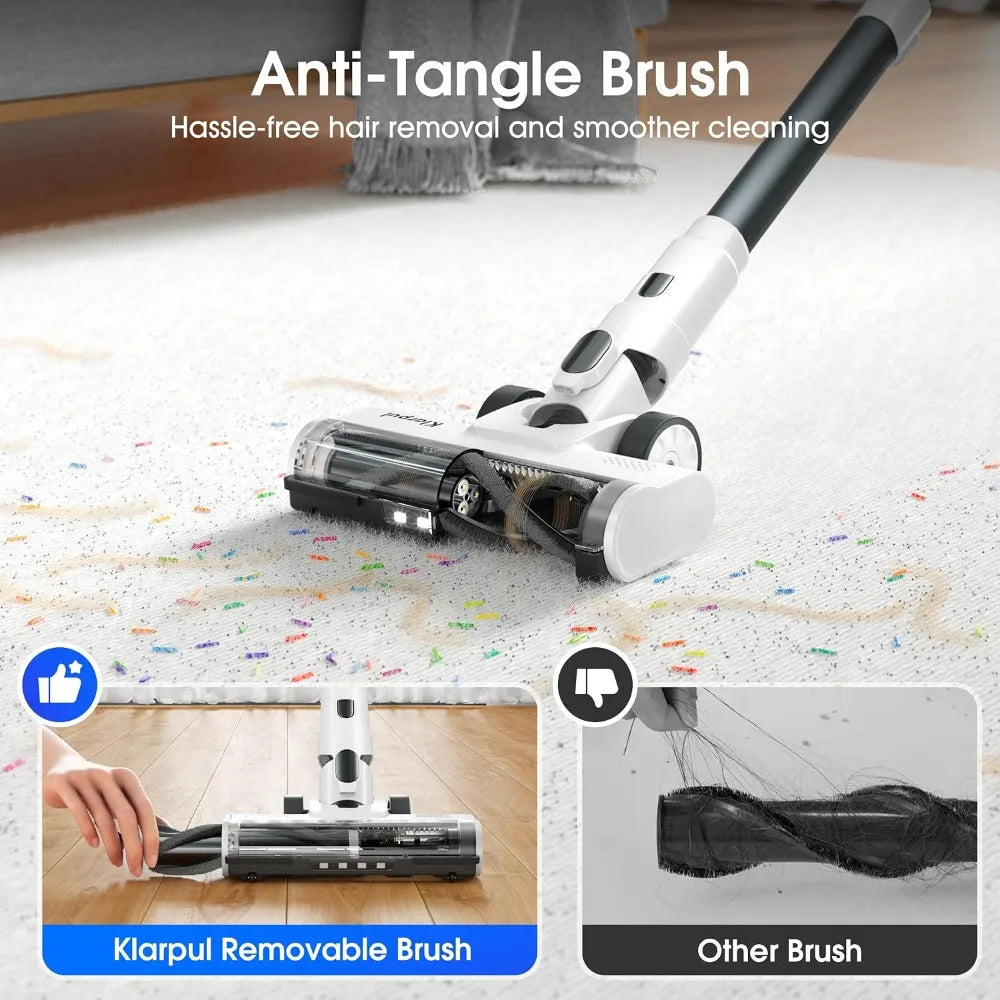 50KPA Cordless Vacuum, 70Mins Runtime, Self-Standing, Touchscreen, 6lbs, for Pet Hair & Carpet