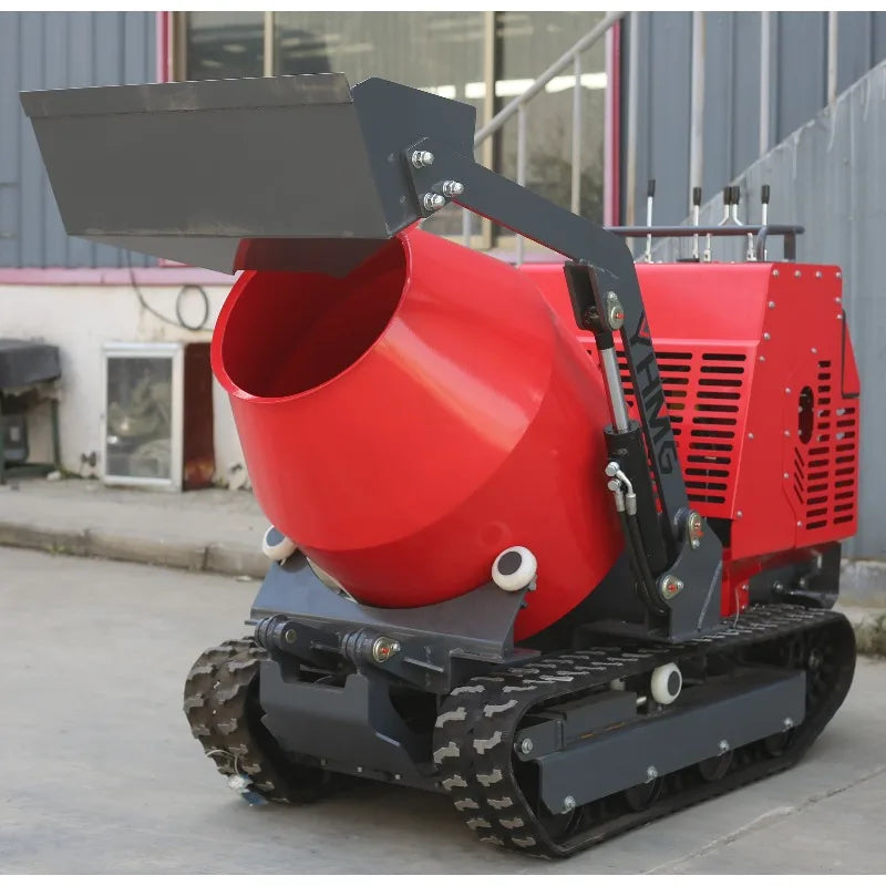 Compact Hydraulic Engineering Concrete Mixing Tanker Crawler Auto-Feeding Mixer Dumper China Factory Price