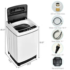 Full-Automatic Washing Machine 1.5 Cu.Ft 11 LBS Washer & Dryer White