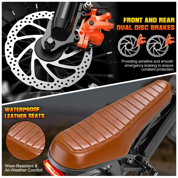 1200W All-terrain Electric Motorcycle, 48V18Ah Adult Electric Dirt Bike, 28MPH, 5-speed Variable Speed, Load Capacity of 500LBS