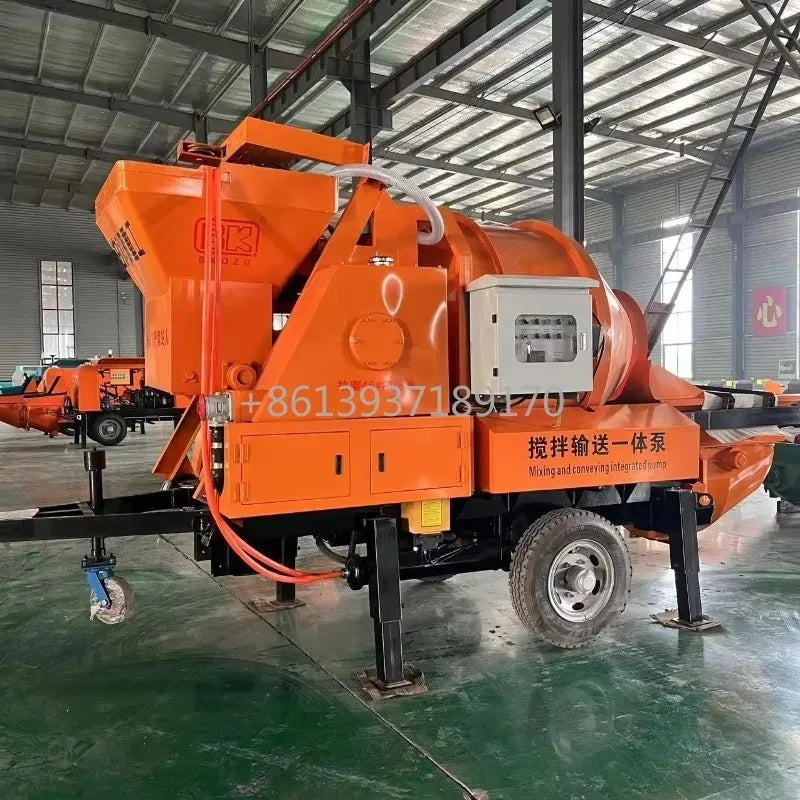 Diesel Engine Concrete Mixer with Pump Machine Self Loading Mobile Cement Mixing Equipment
