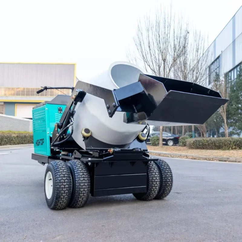 New Diesel Mini Portable Crawler Cement Mixer Machine with Tracks Gear 750L Small Dumper Truck Self-loading Concrete Mixer