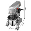 SucceBuy 10-30L Electric Dough Machine Stainless Steel Commercial Cream Egg Whisk Mixer Processor Kitchen Food Stand Blender