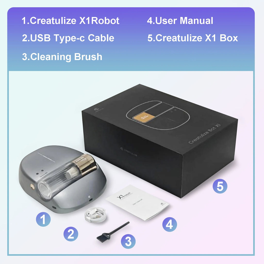 X1 Cordless Rechargeable Bed Cleaning Robot, Automatic Vacuum Cleaner with Strong Suction, Deep Dust Removal for Mattress and Fabric Surfaces, One Click Cleaning