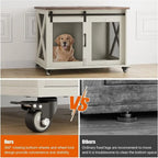 37 Dog Kennel Furniture, Sliding Door, Top Lip Table, Removable Divider for Medium Dogs