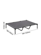 Elevated Dog Bed For Large Dogs, Portable Raised Dog Cot With Steel Metal Frame And Breathable Teslin Mesh, Indoor & Outdoor