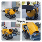 New Cement Concrete Mixer Mini Dumper Mixing Machine Mini Crawler Type Self Loading 500L Track