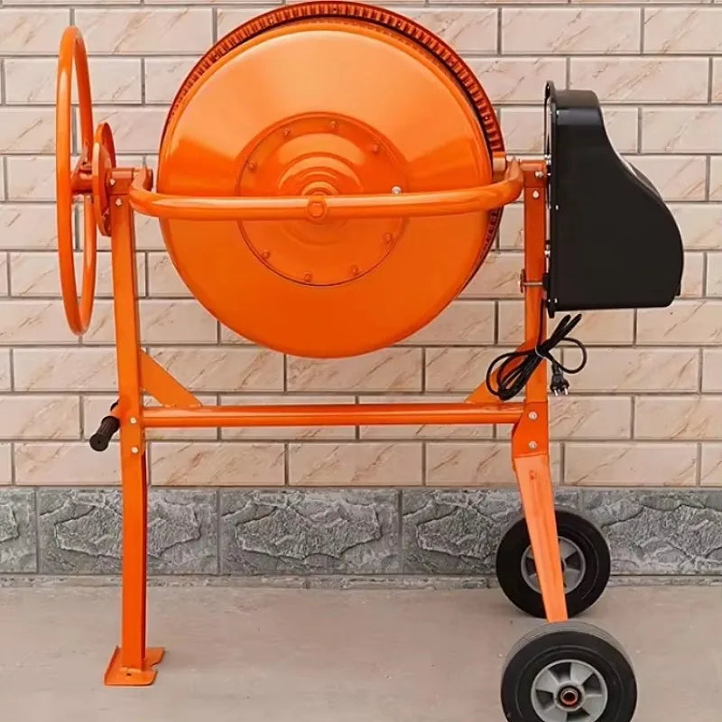 Electric Concrete Mixer Machine 140L For DIY Home Renovation And Small Construction Site Use With Reinforced Steel Frame