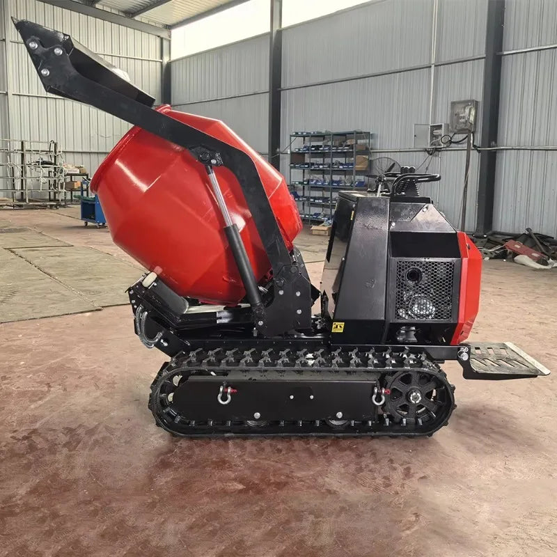 New Product Small Mini Concrete Mixer Self-loadng diesel Concrete Mixer  Automatic Track Mobile Cement Mixer Machine