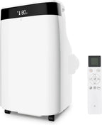 Portable Air Conditioner Cools Rooms Up To 450 Sq Ft 3 In 1 Quiet AC Unit With 3 Speeds Remote Control 24H Timer Smart Control Panel Multi Function Modes For Home Office Bedroom