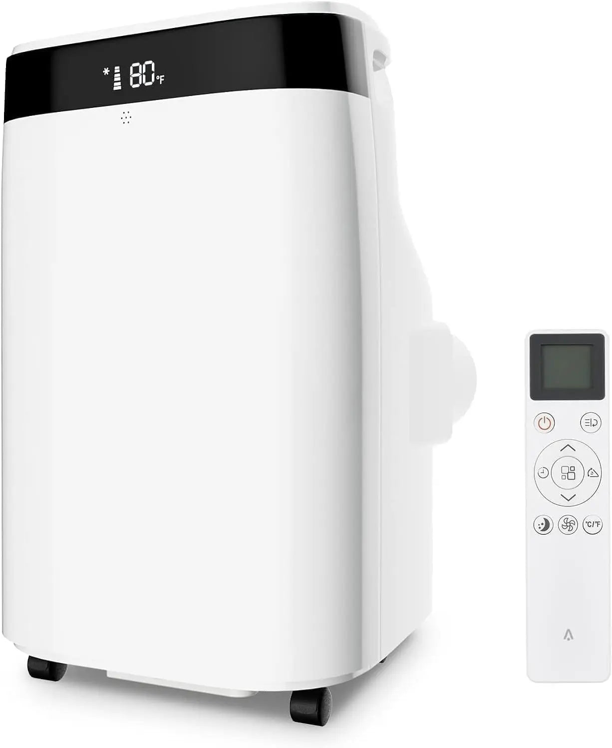 Portable Air Conditioner Cools Rooms Up To 450 Sq Ft 3 In 1 Quiet AC Unit With 3 Speeds Remote Control 24H Timer Smart Control Panel Multi Function Modes For Home Office Bedroom