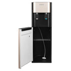 Water Cooler Dispenser, Water Cooler with Hot & Cold, Bottom Loading, Durable Stainless Steel Liner, PP Shell, 450W Heating, 70W Cooling for Home Kitchen, Anti-corrosion, Gold, US Standard