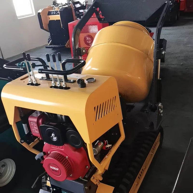 Self Loading Concrete Cement Mixer Dumper Hydraulic Track Mobile Industrial Machine