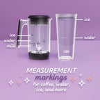 3-in-1 Hot & Iced Coffee/Tea Maker with Built-In Blender, Includes Reusable Filter, Scoop, Recipe Book, 2 Tumblers, Lids, Straws