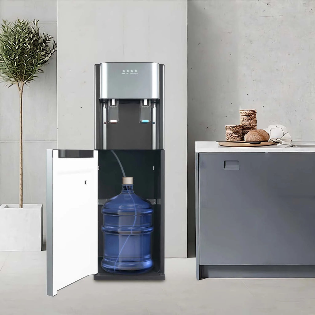 Bottom Loading Water Dispenser with Hot and Cold Water, Floor Standing Water Cooler with 450W Heating 65W Cooling for Home Office
