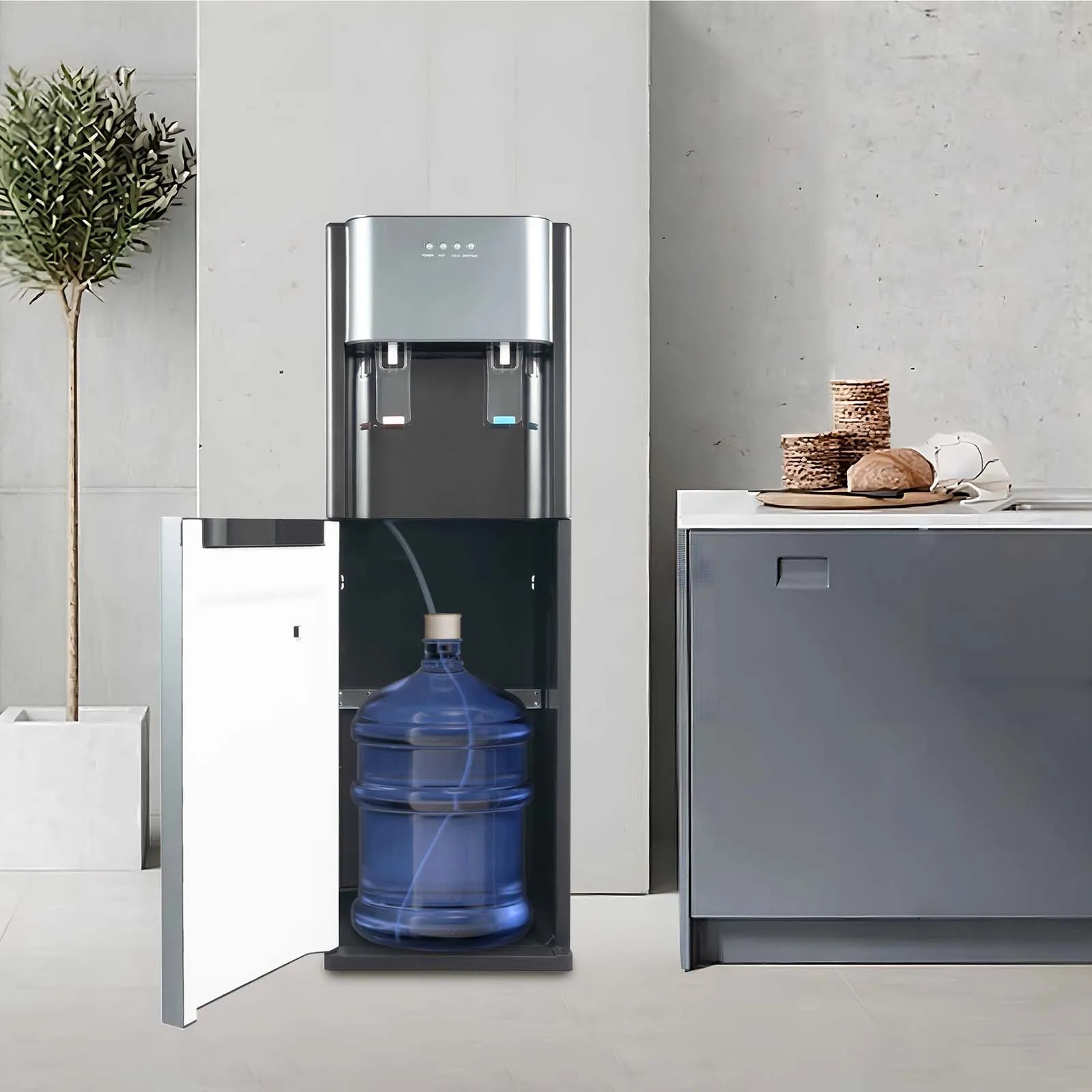 Bottom Loading Water Dispenser with Hot and Cold Water, Floor Standing Water Cooler with 450W Heating 65W Cooling for Home Office