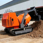 New Cement Concrete Mixer Mini Dumper Mixing Machine Mini Crawler Type Self Loading 500L Track