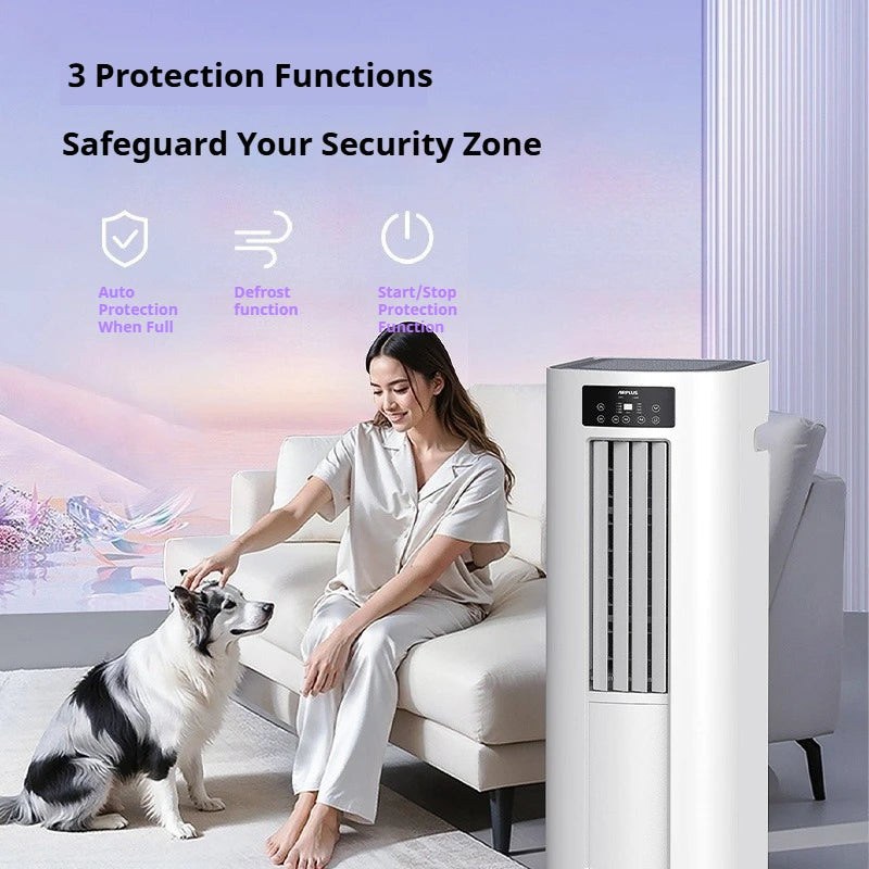 AIRPLUS 7500 BTU Portable Air Conditioner Cools 500 Sq. Ft. with Dehumidifier with Large Air Outlet Quiet for Bedroom