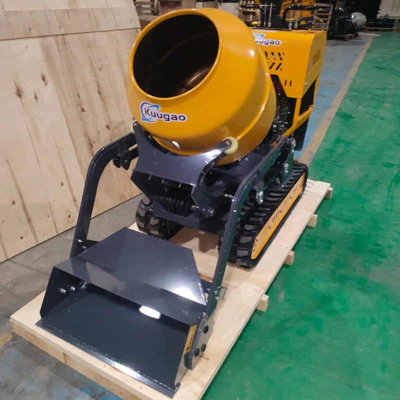 Self Loading Concrete Cement Mixer Dumper Hydraulic Track Mobile Industrial Machine