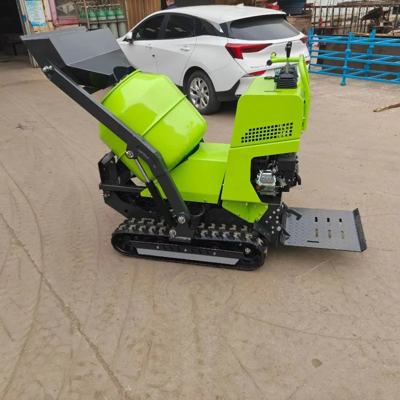 Compact Hydraulic Engineering Concrete Mixing Tanker Crawler Auto-Feeding Mixer Dumper China Factory Price